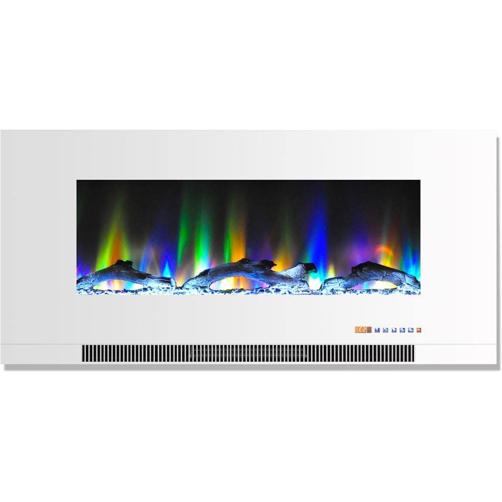 42 in. Black Wall-Mount Electric Fireplace T739