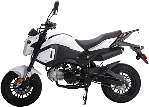125cc 4 Speed Gas Motorcycle Bike White V99512