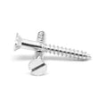 1 1/2 inch Wood Screw Slotted Flat Head Zinc Plated X5061