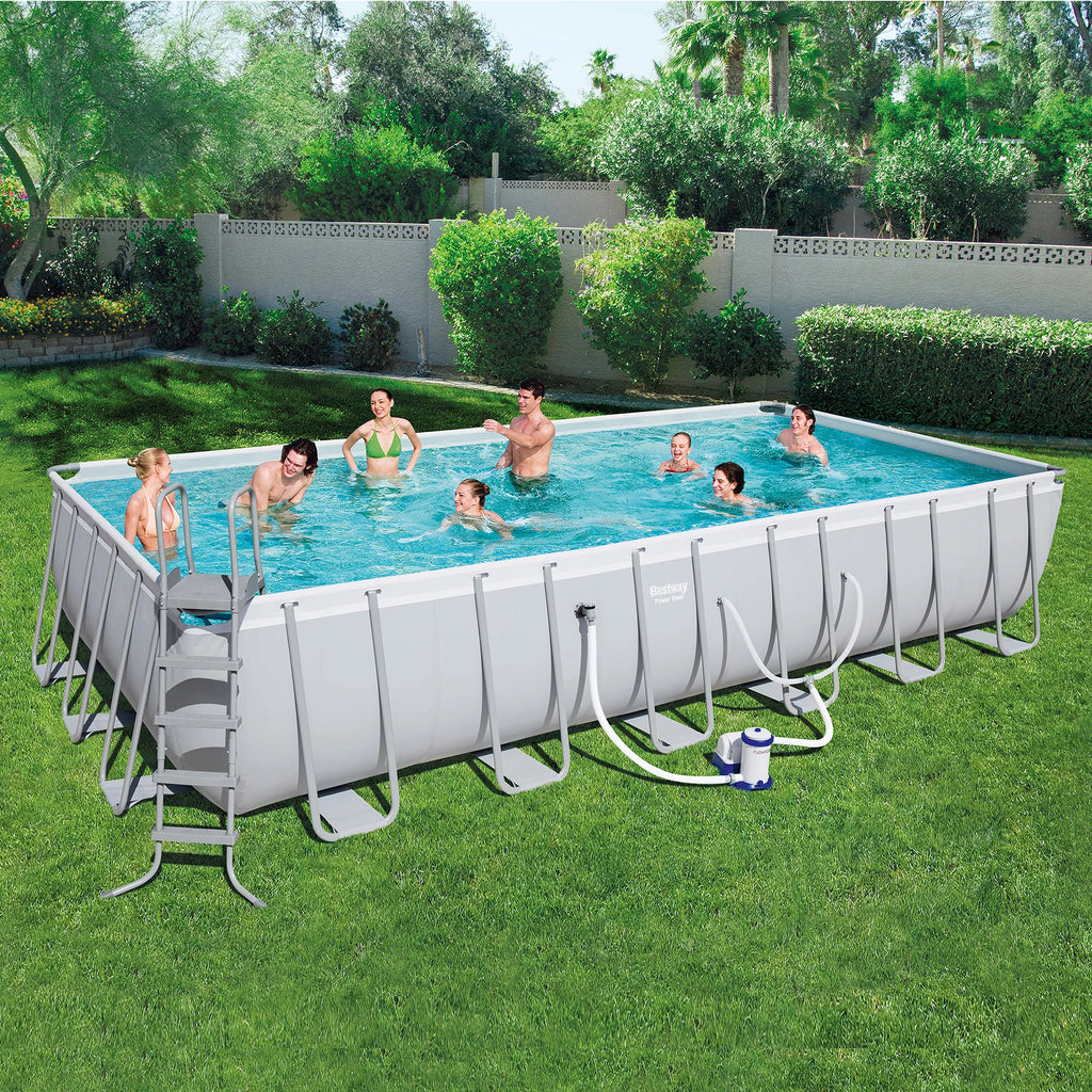 24' x 12' x 52" Frame Above Ground Swimming Pool Set T736