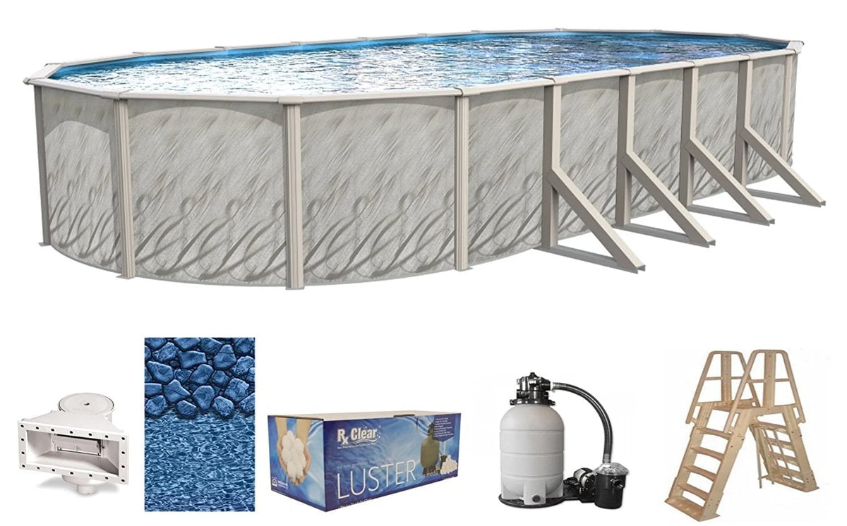 12' x 24' x 52 Oval Above-Ground Swimming Pool H2692