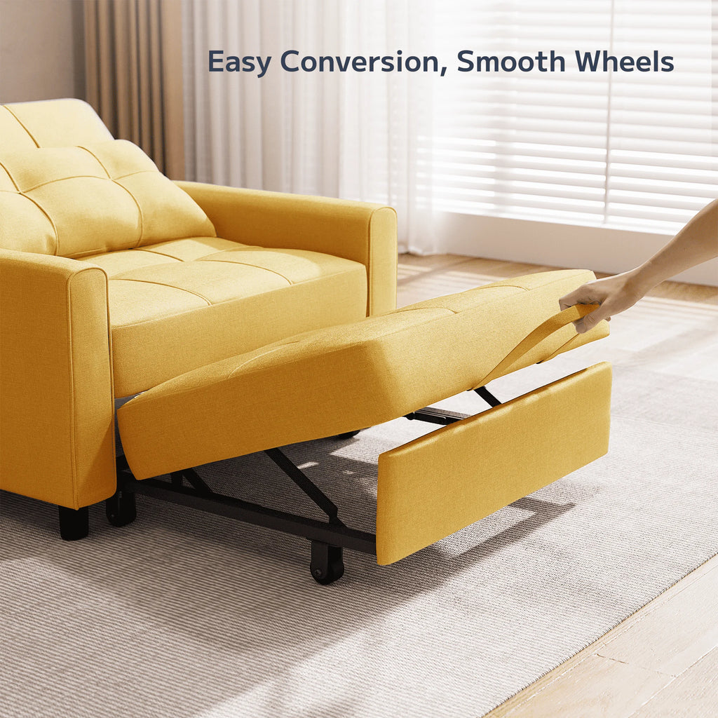 Light Gray 3 in 1 Convertible Sleeper Sofa K840125