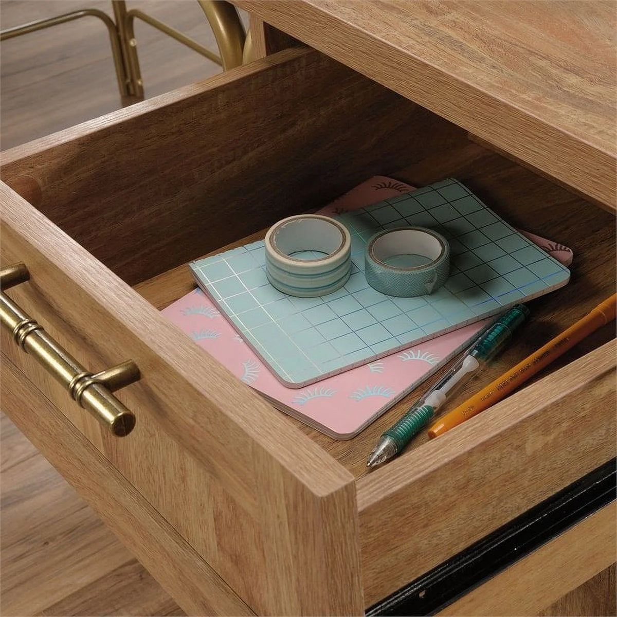 L-Shaped Engineered Wood Desk R202056
