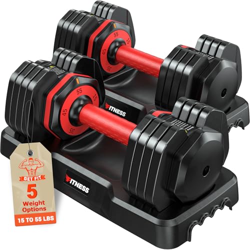 Adjustable Dumbbells Set of 2 with Anti-Slip Handle A950