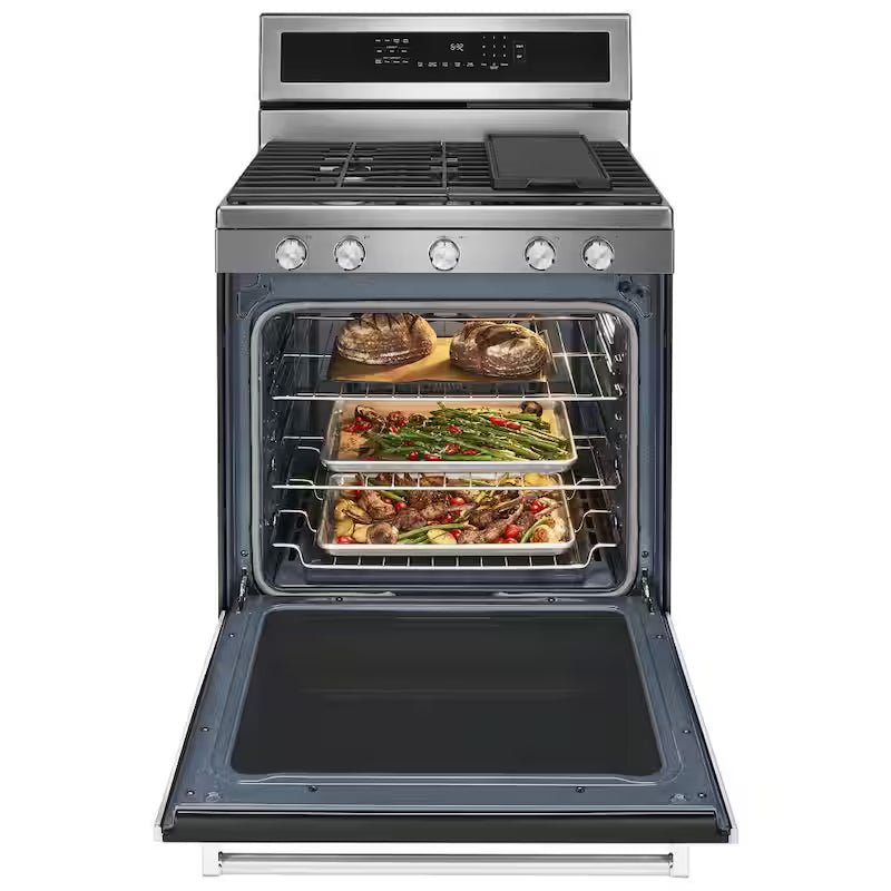 5.8 cu. ft. Gas Range with Self-Cleaning Oven in Stainless Steel P1696