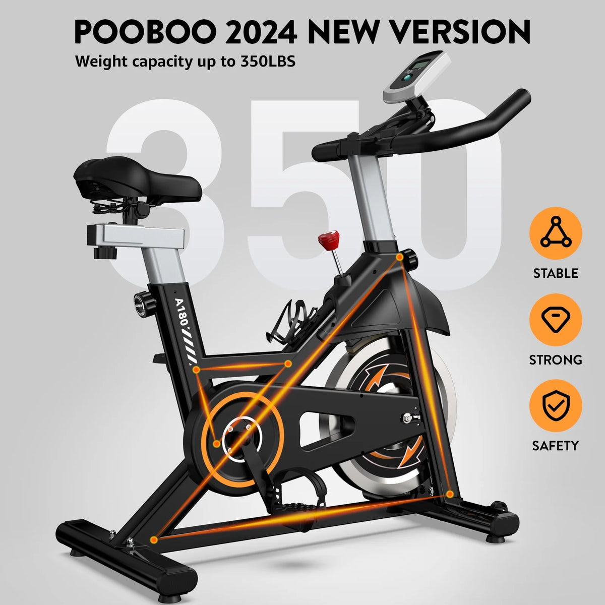 Indoor Cycling Bike Heavy Duty Frame 330lbs G536