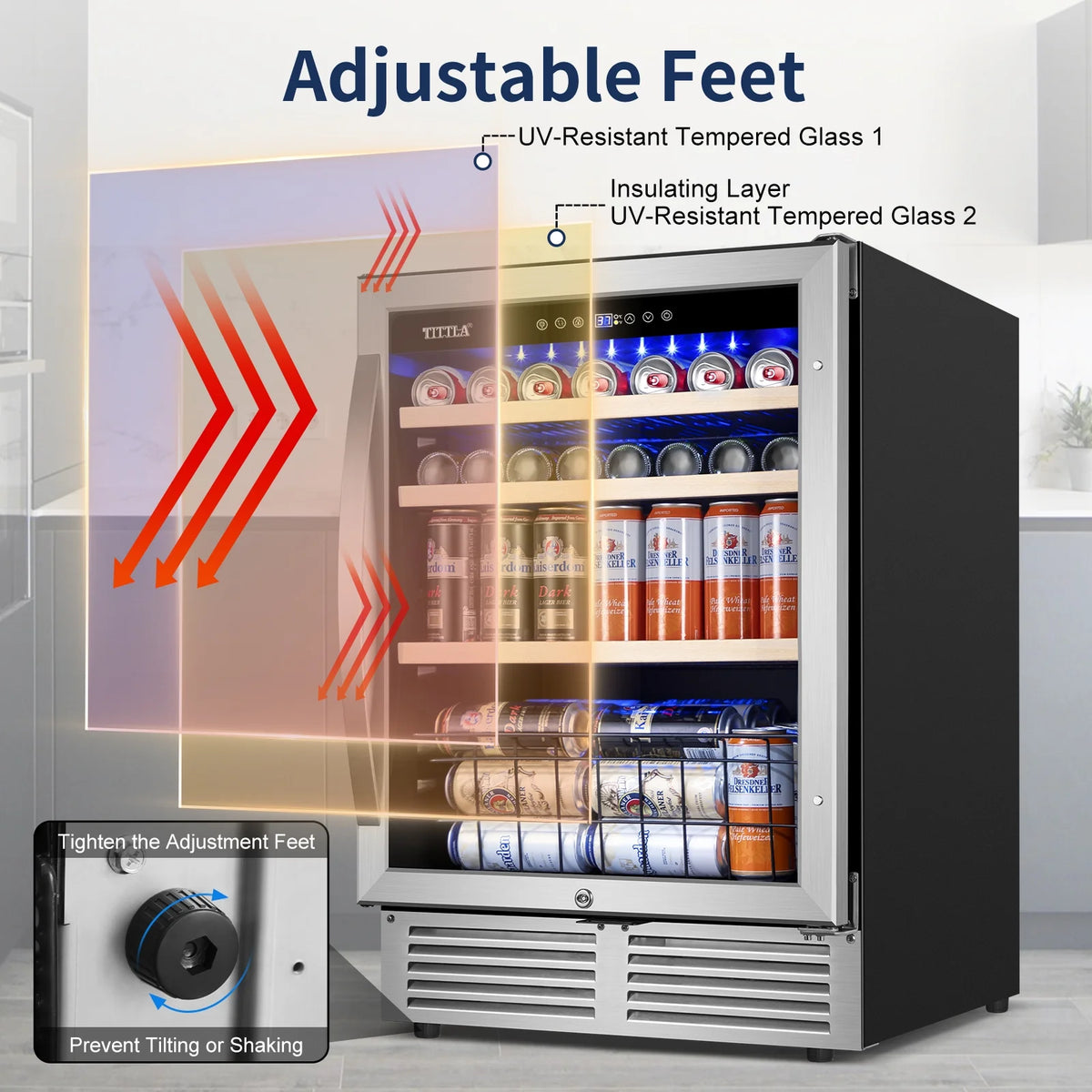 24'' 150-Cans Built-in Beverage Cooler J4249