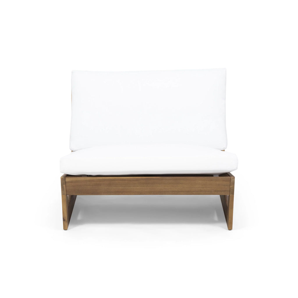Acacia Wood Outdoor Club Chair with Cushions N419391