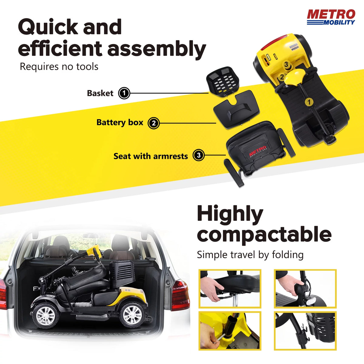 Heavy Duty 4 Wheel Mobility Scooter with Swivel Seat Y255656