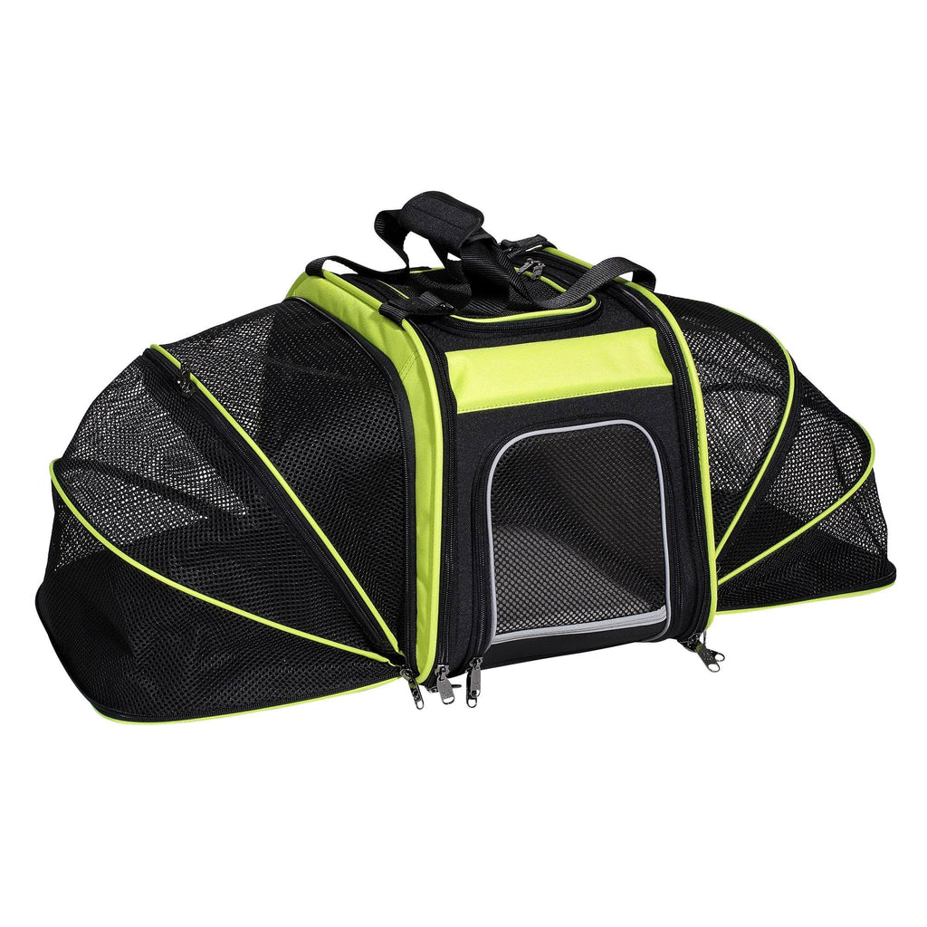 Pink Black Expandable Rear Pet Carrier Basket B8495