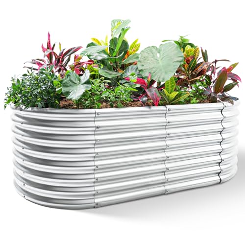 24" Tall Galvanized Metal Raised Garden Bed Y726