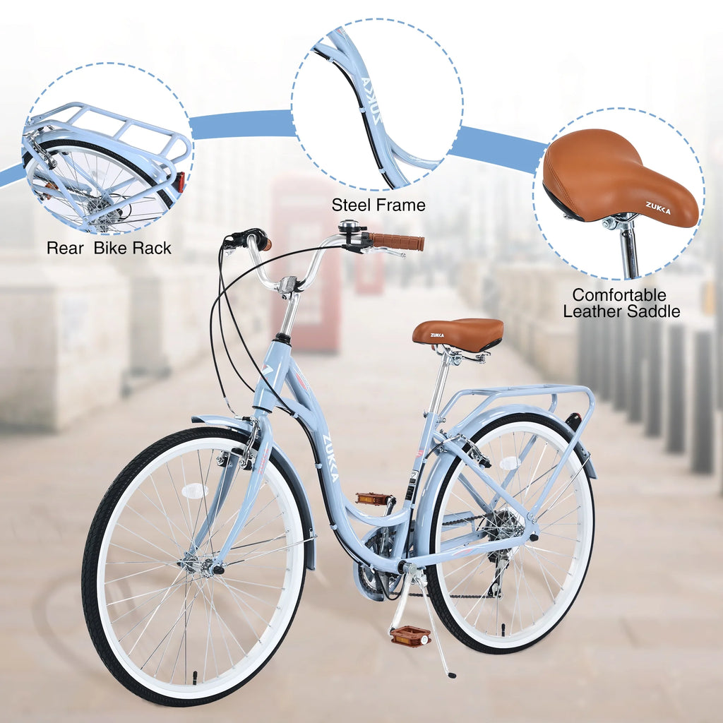 26 Inch 7 Speed Steel Frame Cruiser Bike S89269