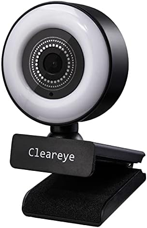 1080P 60FPS Webcam with Ring Light and Microphone R23841