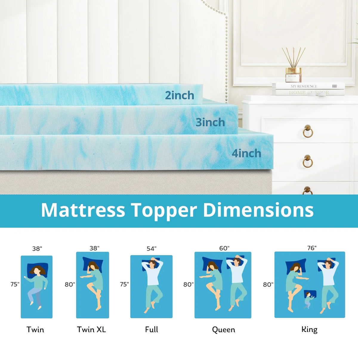 Memory Foam Mattress Topper C185