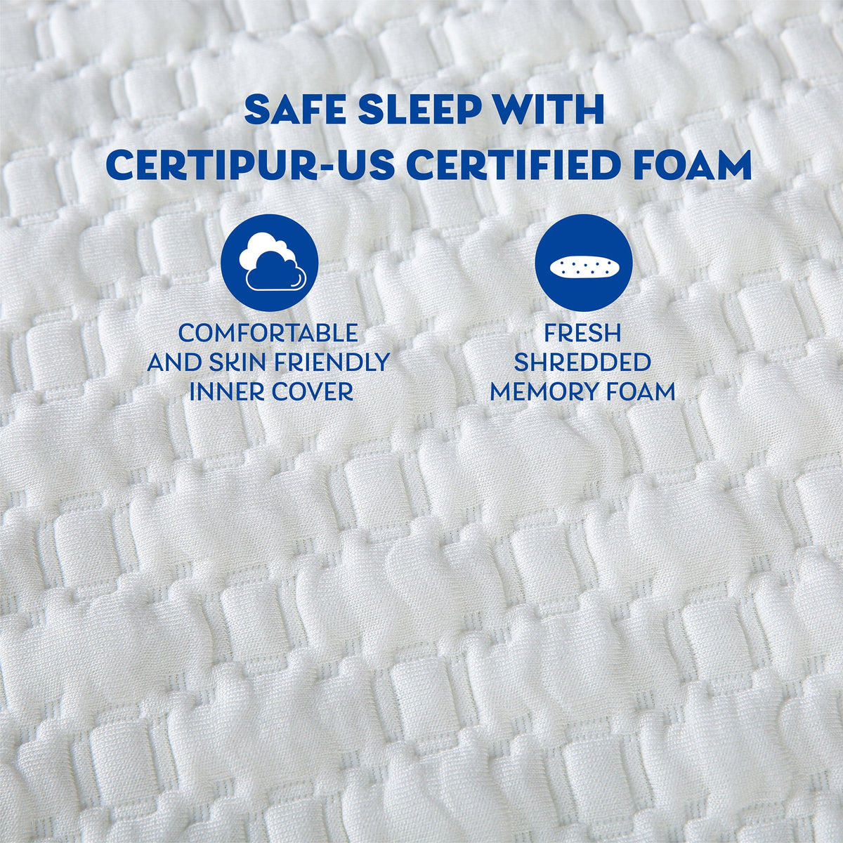 Shredded Memory Foam Bed Pillow Queen Firm Z778