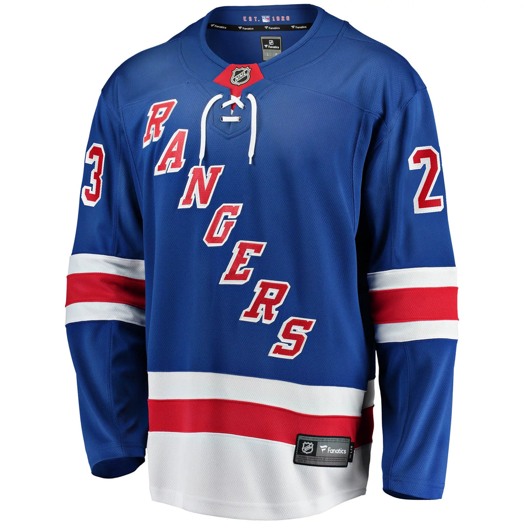 Men's Blue New York Rangers Home Breakaway Replica Jersey X983