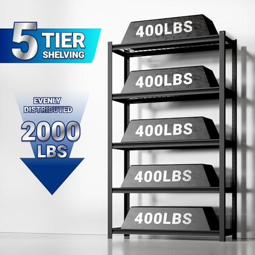 Heavy Duty 5-Tier Garage Shelving 2000 lbs L458068