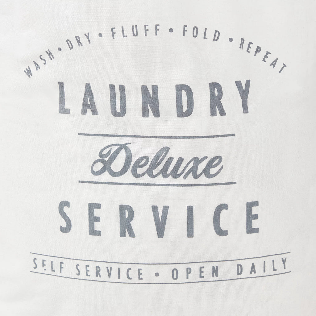 2 Pack Ivory Grey Canvas Laundry Hamper N3162
