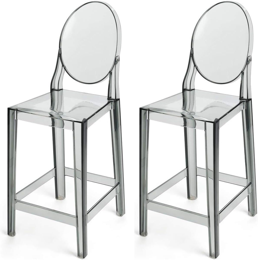 Set of 2 30” Clear Polycarbonate Bar Stool O821