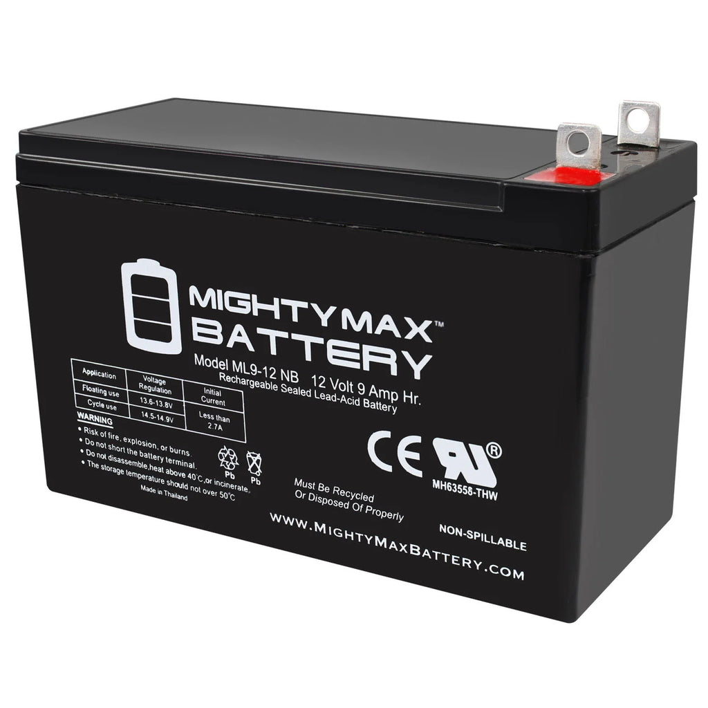 12 Volt 9 AH Rechargeable SLA AGM Battery R95546