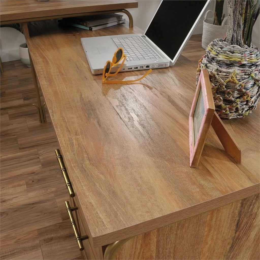 L-Shaped Engineered Wood Desk R202056