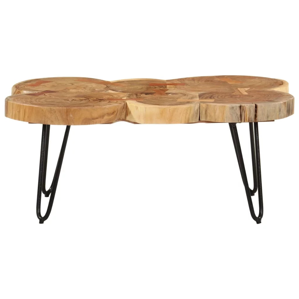 14.2" 6 Trunks Solid Wood Acacia Coffee Table J252772