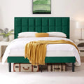 Twin Size Velvet Platform Bed Frame with Headboard H297
