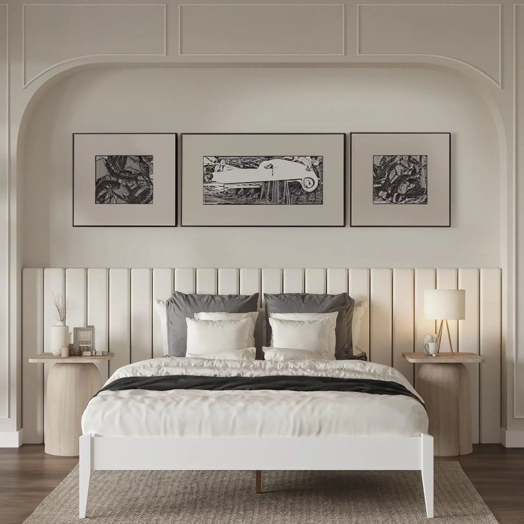 15" Queen Solid Wood Platform Bed Frame L44044