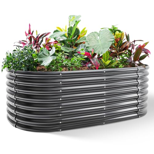 24" Tall Galvanized Metal Raised Garden Bed Y726