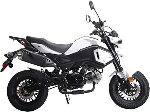 125cc 4 Speed Gas Motorcycle Bike White V99512