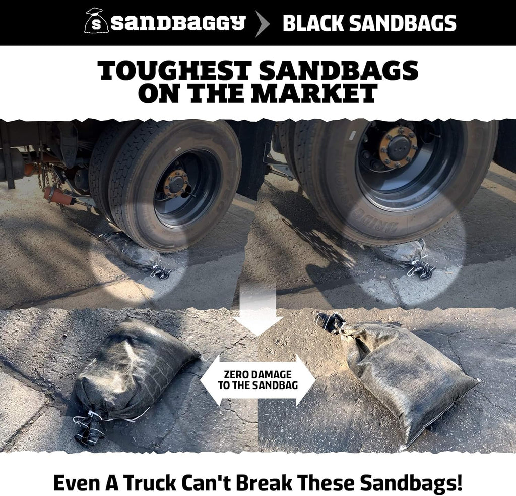 Black Empty Poly Sandbags 14 Inch x 26 Inch 1000 Bags A433
