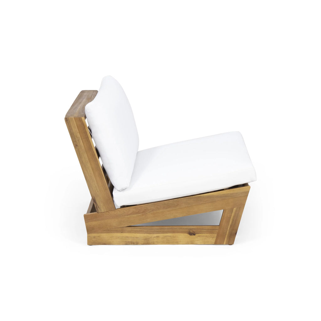 Acacia Wood Outdoor Club Chair with Cushions N419391