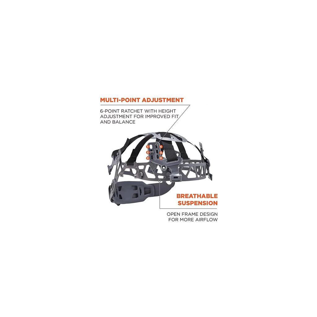 Orange Safety Helmet with 6-Point Suspension X8215