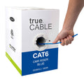 Cat6 Riser 1000ft Blue 23AWG Solid Bare Copper UTP Bulk Ethernet Cable U449