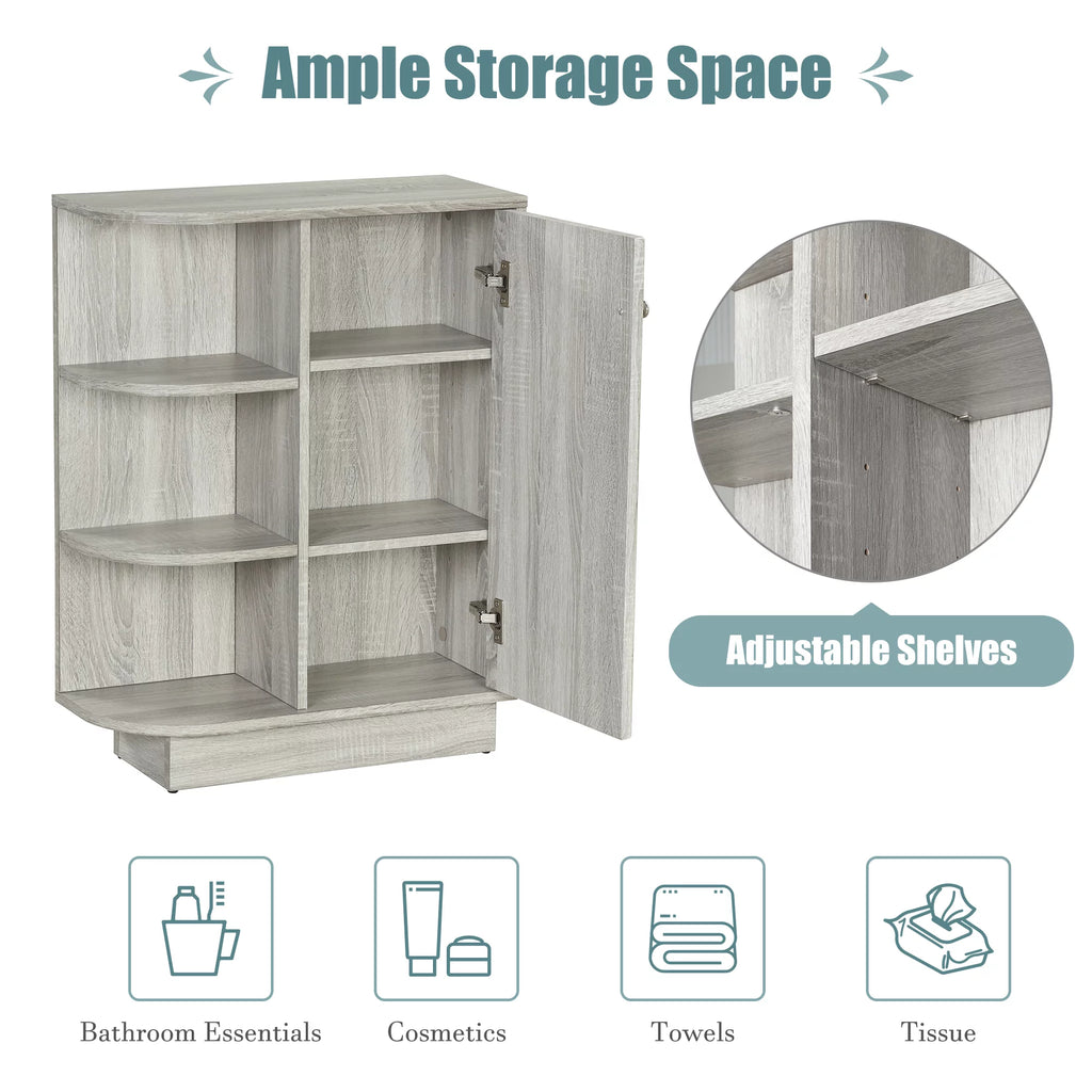 Oak Open Style Shelf Cabinet with Adjustable Plates F624