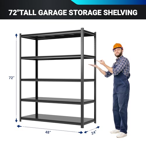 Heavy Duty 5-Tier Garage Shelving 2000 lbs L458068