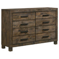 8 Drawer Rustic Golden Brown Dresser U84654