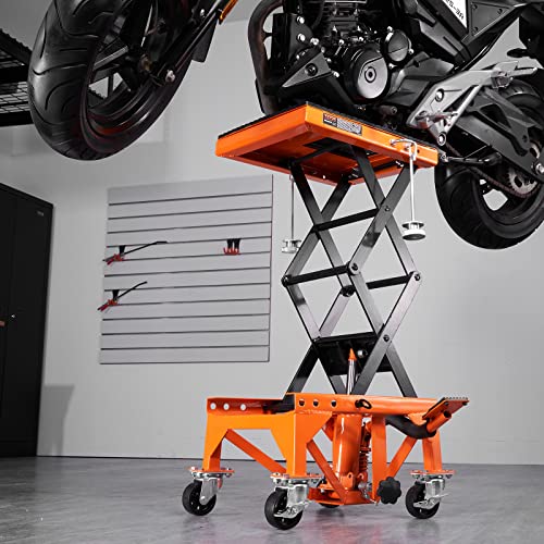 350 lbs Hydraulic Motorcycle Lift Table with Wide Deck R356552