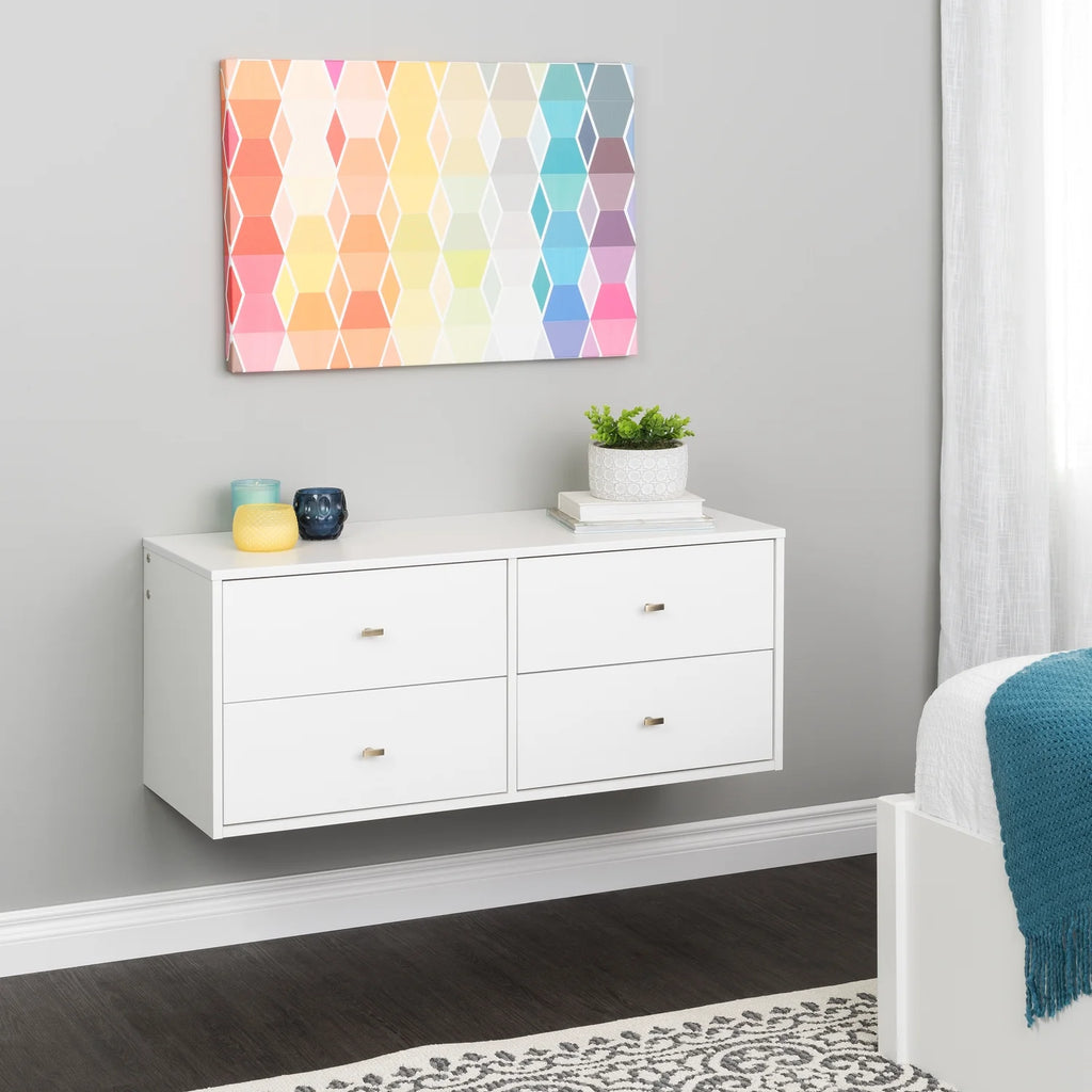 White 4-Drawer Dresser X966