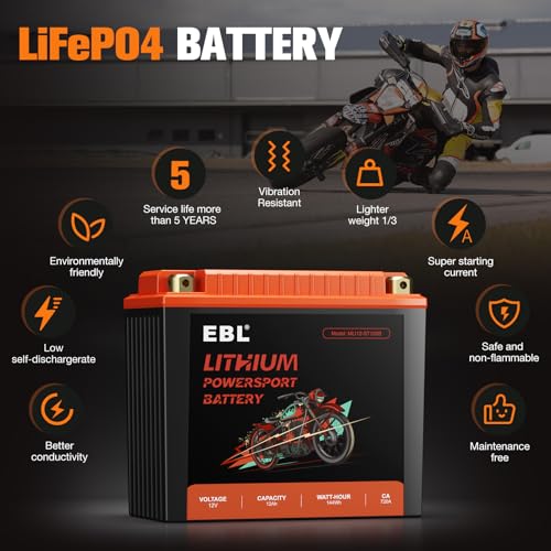 12V 18Ah Lithium Motorcycle Battery with BMS F135