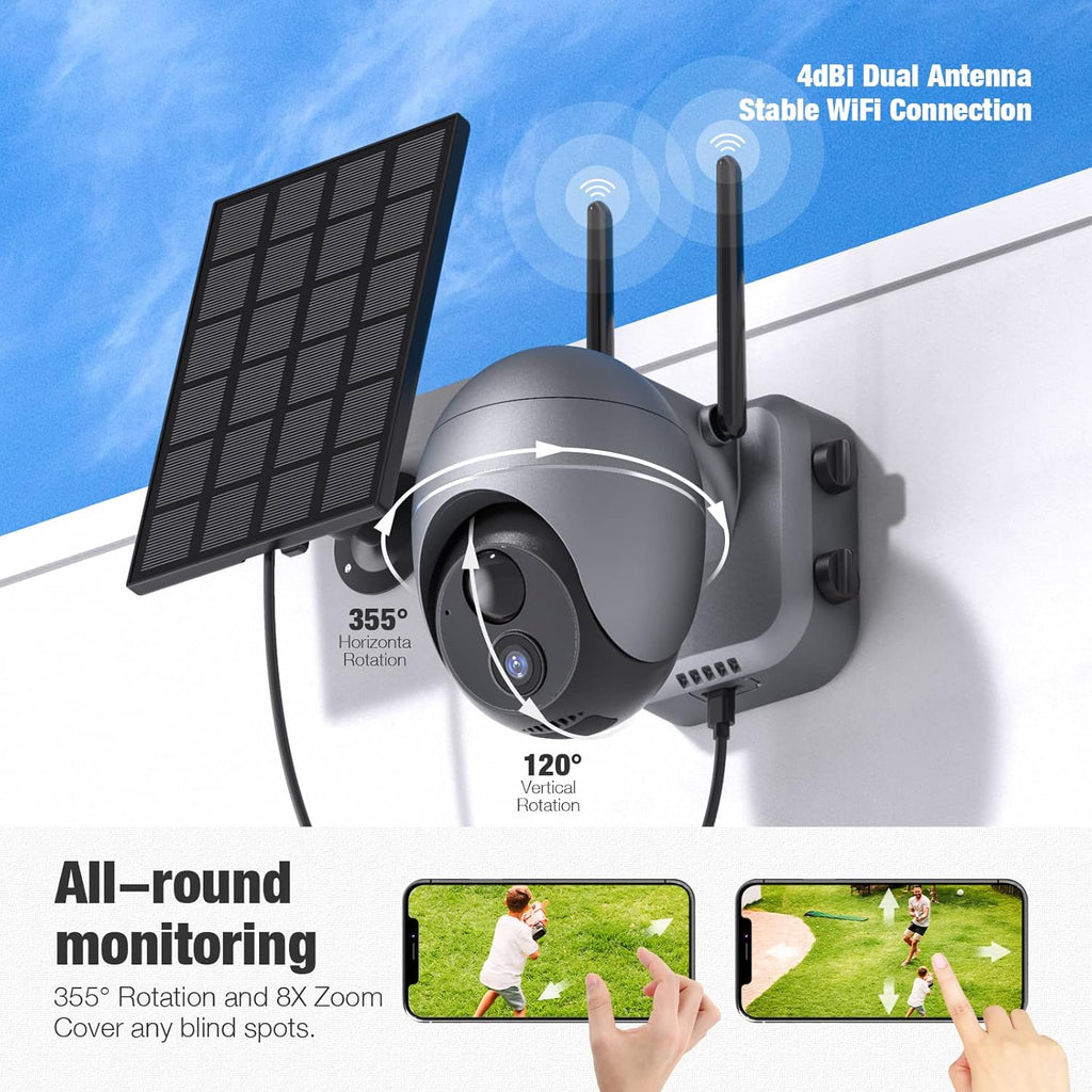 1080P Solar Powered Wireless Outdoor Security Camera L55974