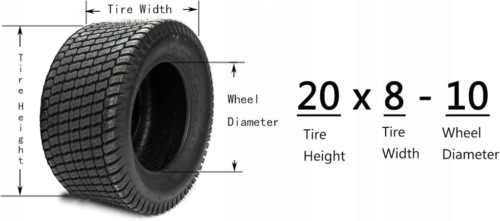 20x8-10 Lawn Mower Tires Set of 2 J335