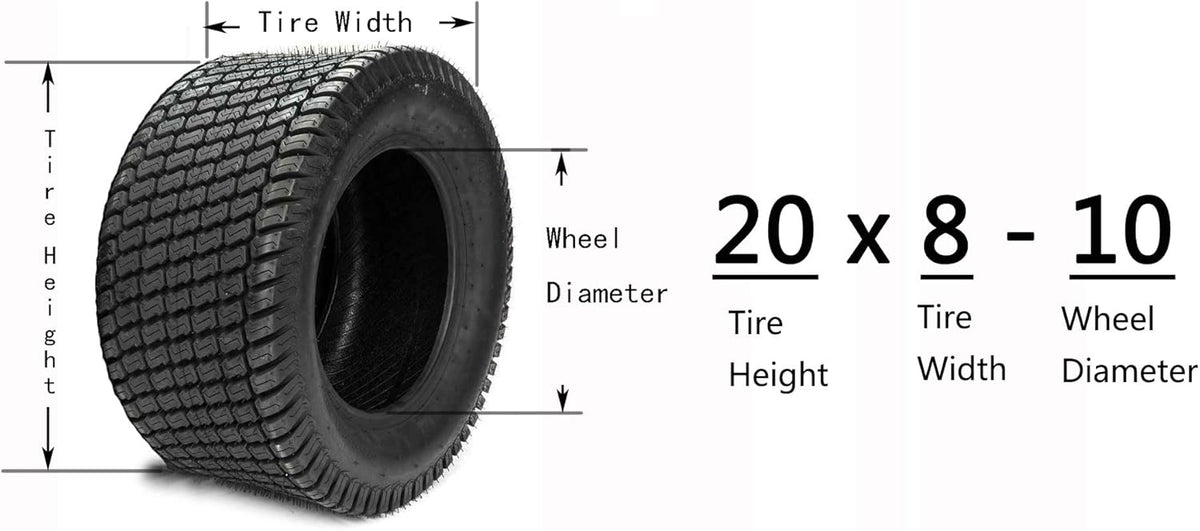 20x8-10 Lawn Mower Tires Set of 2 J335