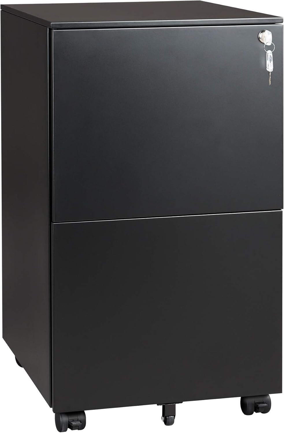 White Vertical File Cabinet with Lock O42363