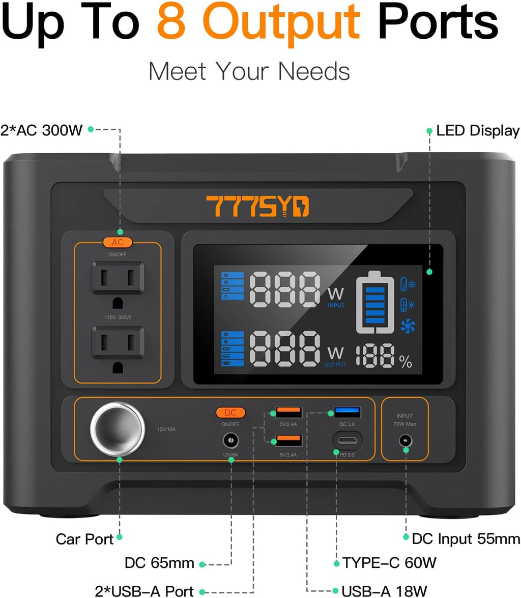 Portable Power Station 300W 416Wh Lithium Battery P75155