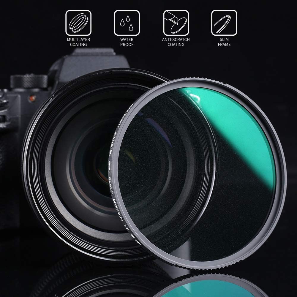 82mm Black Diffusion 1/8 Camera Lens Filter Y996