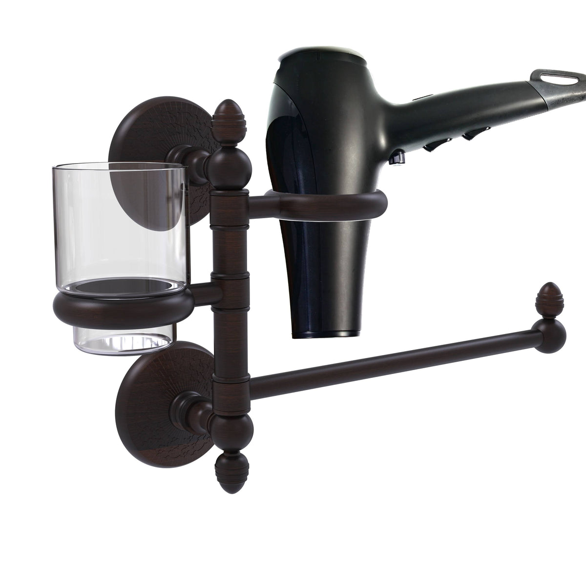 Venetian Bronze Hair Dryer Holder and Organizer D773