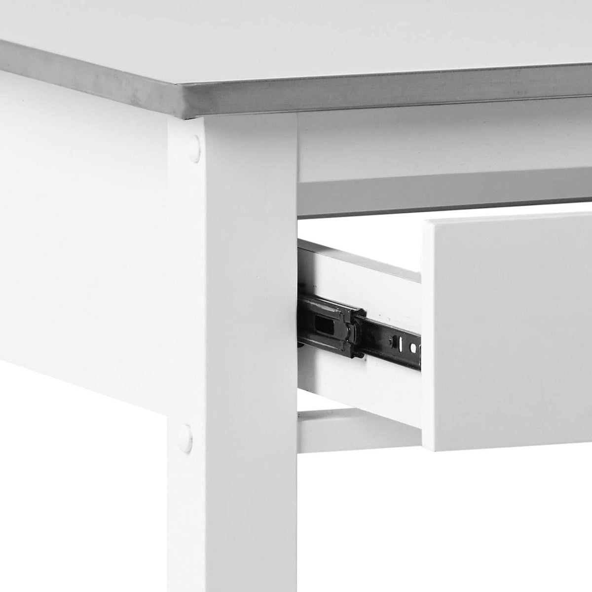 Stainless Steel & White Kitchen Cart K9655
