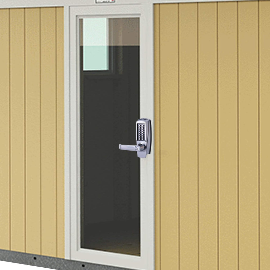 Mechanical Push Button Lever Lock, 60mm Backset, 13 Digit Keypad, Satin Chrome U280513