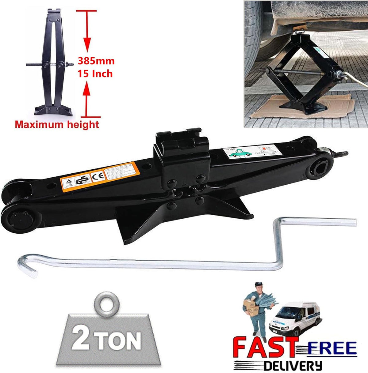 Set of 4 Heavy Duty 6 Ton Adjustable Steel Jack Stands M945481